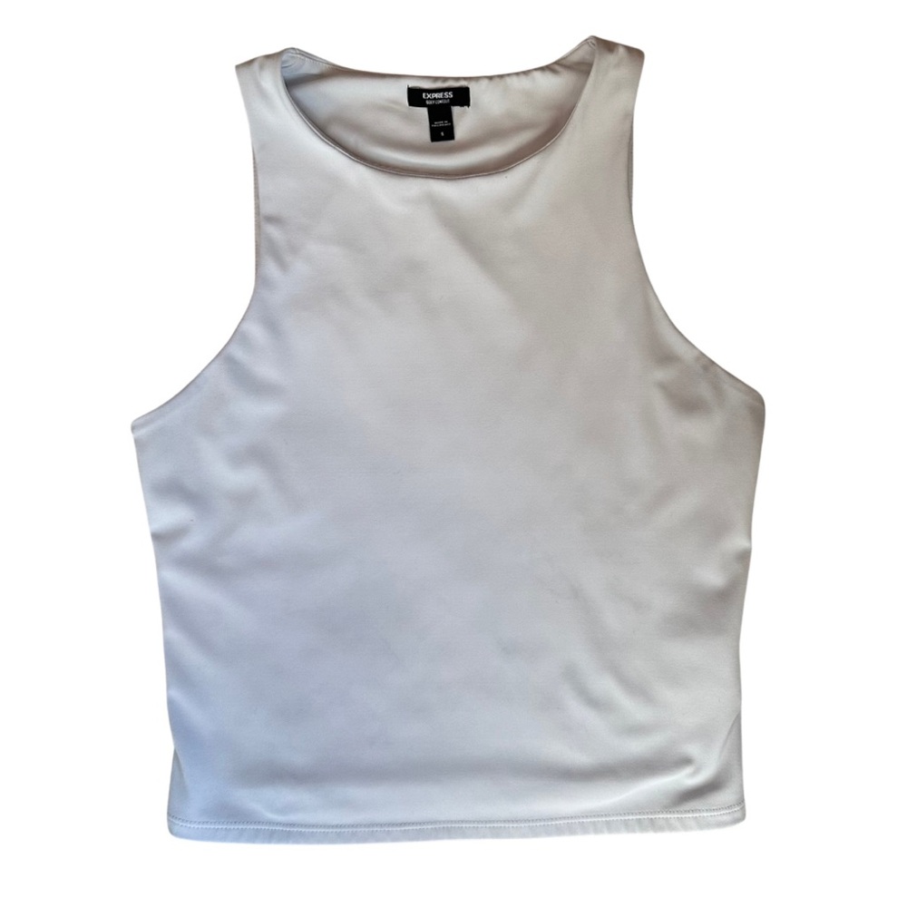 Express White Body Contour Tank Top